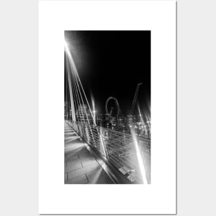 London Eye at night Posters and Art